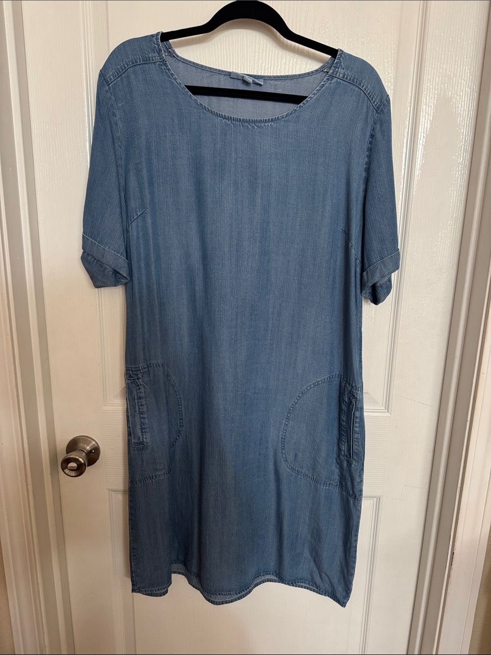 NorthStyle Light Blue Denim Midi Dress